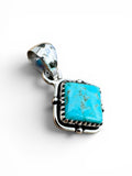 Mojave Turquoise Solid 925 Sterling Silver Pendant