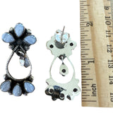 Blue Lace Agate Solid 925 Sterling Silver Earrings