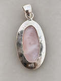 Pink Opal Silver Overlay Pendant