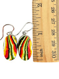 Fordite Solid 925 Sterling Silver Earrings