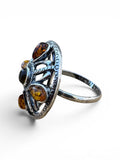 Baltic Amber Solid 925 Sterling Silver Ring 8