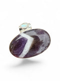 Chevron & Rainbow Moonstone Solid 925 Sterling Silver Pendant