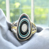 Fordite Solid 925 Sterling Silver Ring 6
