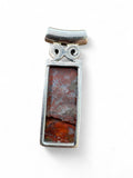 Red Moss Agate Solid 925 Sterling Silver Pendant