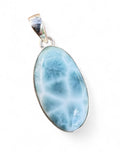 Caribbean Larimar Solid 925 Sterling Silver Pendant