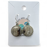 Crazy Lace Agate round Solid 925 Sterling Silver Earrings