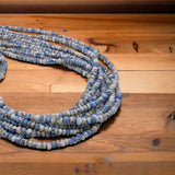 Blue Opal 4 mm Beaded Necklace