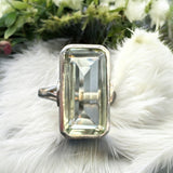 Prasiolite Green Amethyst Solid 925 Sterling Silver Ring 8