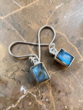 Labradorite Solid 925 Sterling Silver Earrings