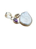 Pearl Multi-Stone Solid 925 Sterling Silver Pendant
