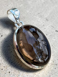 Smoky Topaz Solid 925 Sterling Silver Pendant