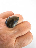 Pyrite in Agate Solid 925 Sterling Silver ring 7
