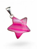 Star Pink Botswana Agate Solid 925 Sterling Silver Pendant