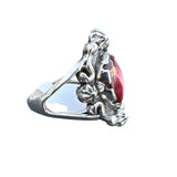 Kingman Red Rose Dahlia Solid 925 Sterling Silver Ring 9