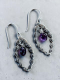 Amethyst Solid 925 Sterling Silver Earrings