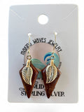 Red Moss Agate Solid 925 Sterling Silver Earrings