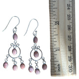 Pink Opal Solid 925 Sterling Silver Earrings