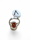 Carnelian Solid 925 Sterling Silver Ring 7