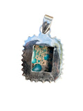 Aqua Sea Sediment Jasper Solid 925 Sterling Silver Pendant