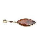 Red Moss Agate & Garnet Solid 925 Sterling Silver Pendant