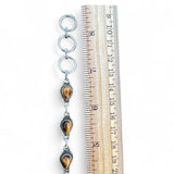 Tiger Eye Solid 925 Sterling Silver Bracelet