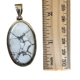 Howlite Solid 925 Sterling Silver Pendant