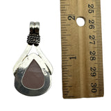 Rose Quartz Solid 925 Sterling Silver Pendant