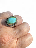 Sonoran Gold Turquoise Solid 925 Sterling Silver Ring 6.5