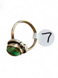 Sonoran Gold Turquoise Solid 925 Sterling Silver Ring 7