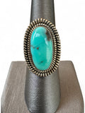 Kingman Turquoise Solid 925 Sterling Silver Ring 7