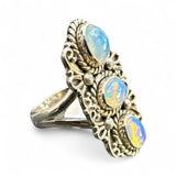 Ethiopian Opal Solid 925 Sterling Silver Ring 9