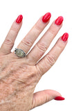 Prehnite Solid 925 Sterling Silver Ring 8