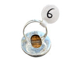 Tiger Eye Solid 925 Sterling Silver Ring 6