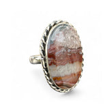 Crazy Lace Agate Solid 925 Sterling Silver Ring 10