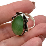 Green Adventurine Solid 925 Sterling Silver Ring