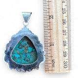 Chrysocolla Solid 925 Sterling Silver Pendant