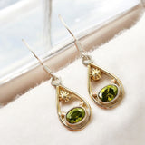 Peridot Solid 925 Sterling Silver Earrings