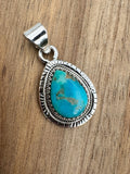 Mojave Turquoise Solid 925 Sterling Silver Pendant