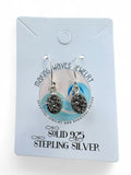 Pyrite Druzy Solid 925 Sterling Silver Earrings