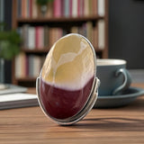 Mookaite Jasper Solid 925 Sterling Silver Ring 8