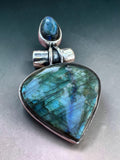 Blue Labradorite Solid 925 Sterling Silver Pendant