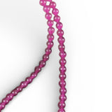4 mm Pink Jade Beaded Necklace