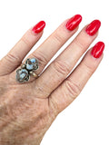Golden Hills Turquoise Solid 925 Sterling Silver Ring 7