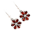 Garnet Solid 925 Sterling Silver Pendant & Earrings Set