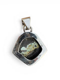 Black Jack Turquoise Solid 925 Sterling Silver Pendant