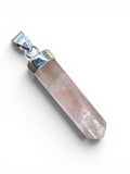 Rose Quartz point Solid 925 Sterling Silver Pendant