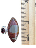 Noreena Jasper & Garnet Solid 925 Sterling Silver Pendant