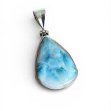 Caribbean Larimar Solid 925 Sterling Silver Pendant