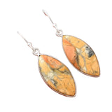 Maligano Jasper Solid 925 Sterling Silver Earrings