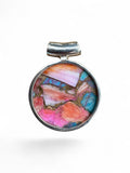 Kingman Pink Dahlia Turquoise & Garnet Solid 925 Sterling Silver Pendant (Copy)